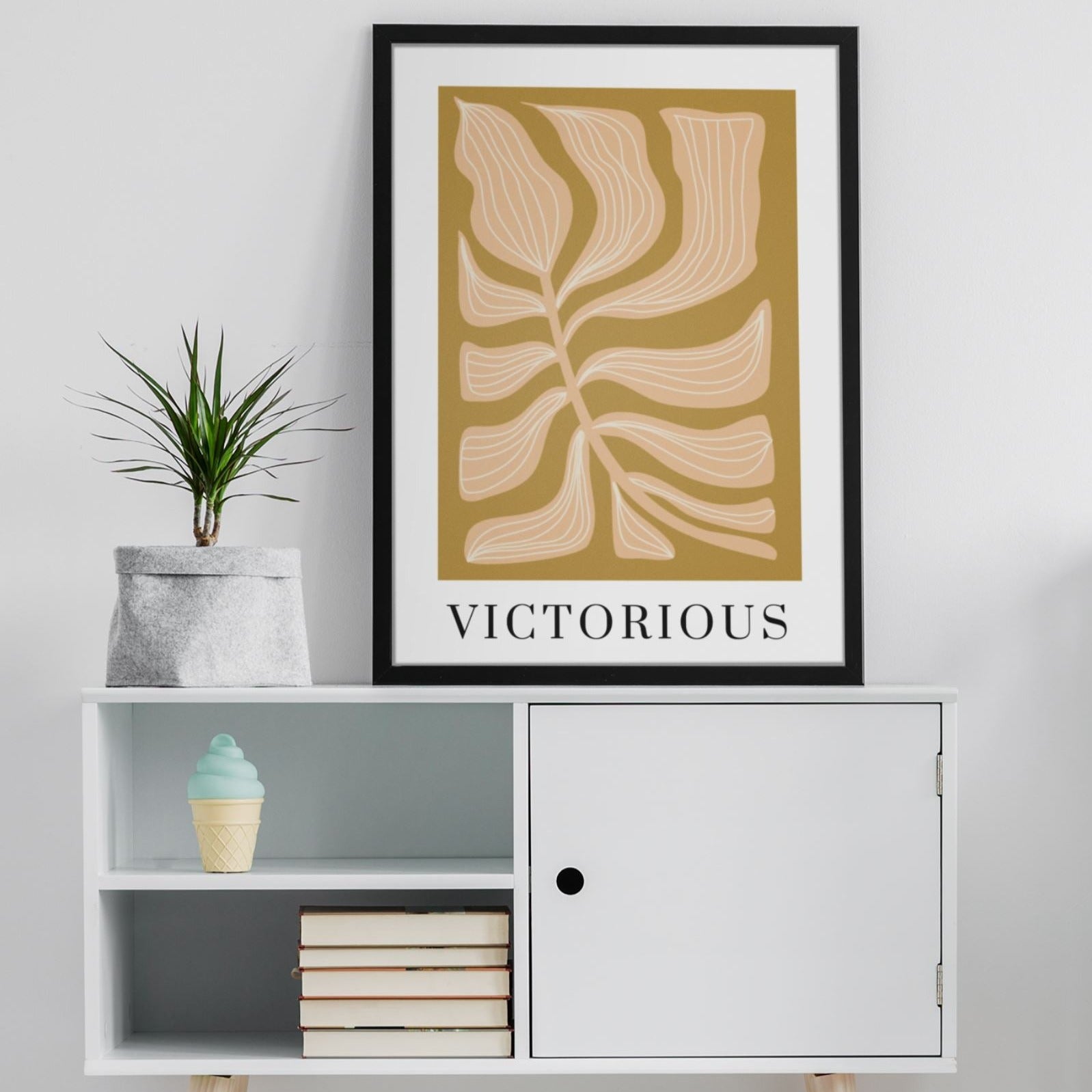 Victorious Leaf Silhouette Art Print Wall Art Print Great Functional Goods 