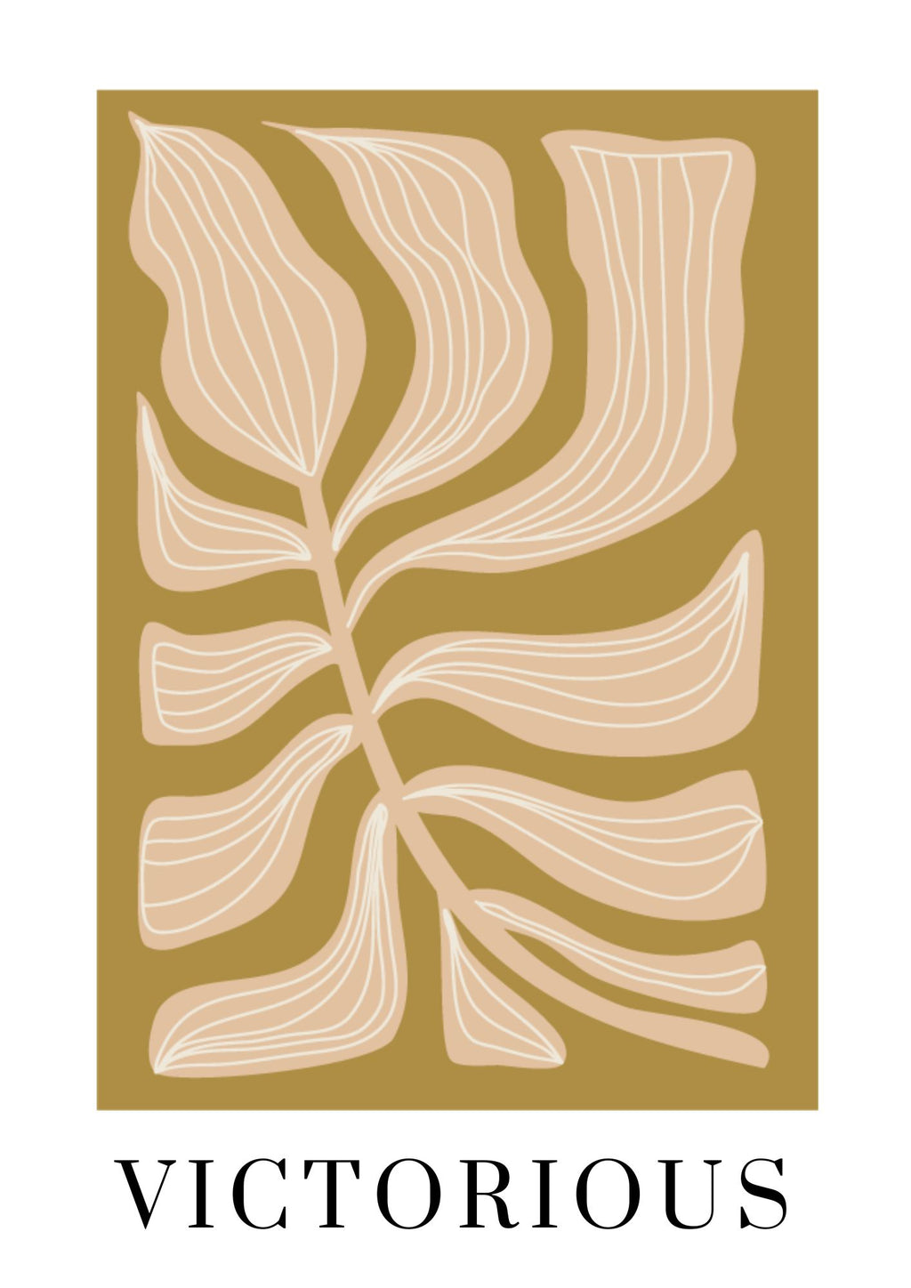 Victorious Leaf Silhouette Art Print Wall Art Print Great Functional Goods 