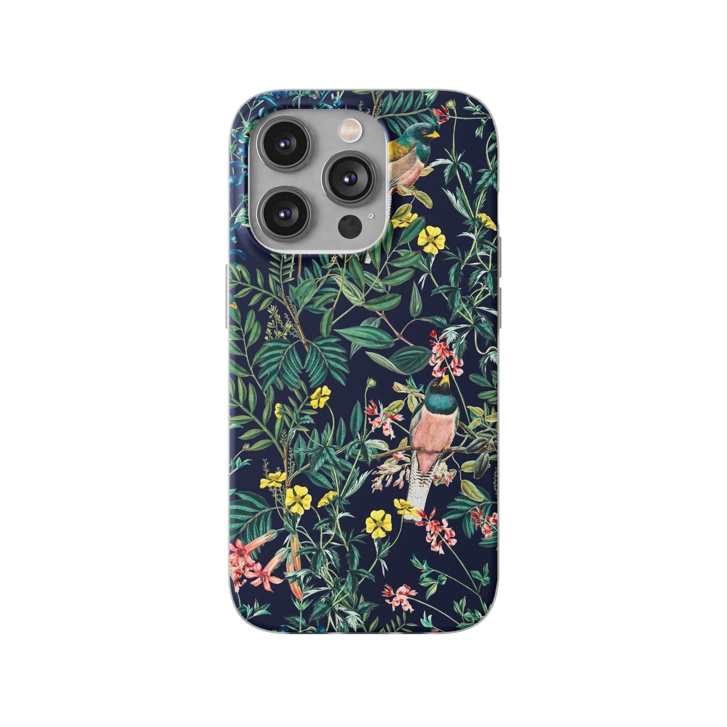 Flexi Cases Pink Bird In The Garden Phone Case Printify iPhone 14 Pro 