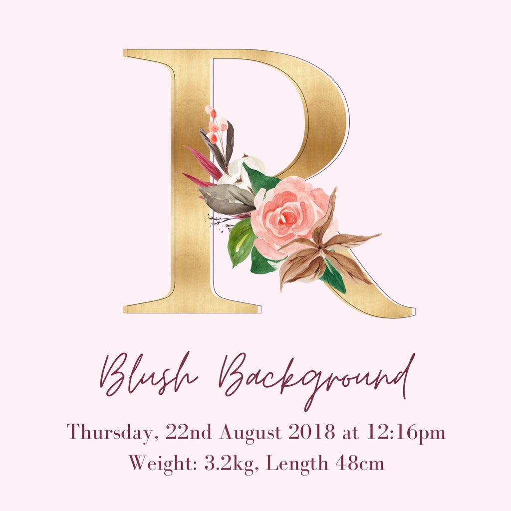 Personalised Birth Announcement - Art Print PERSONALISED BIRTH ANNOUNCEMENT ART PRINT Great Functional Goods Rosie 