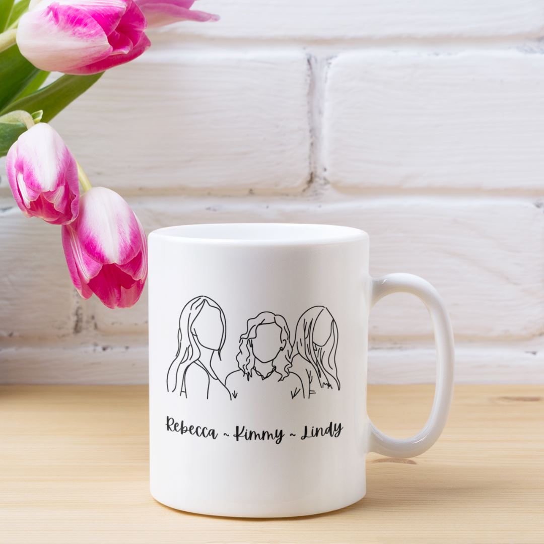 Personalised Portrait Line Art Mug Personalised Portrait Line Art Mug Great Functional Goods 