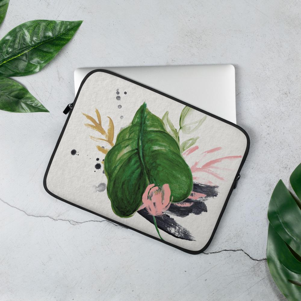 Watercolour Plant Beatrice Laptop Sleeve laptop sleeve Great Functional Goods 13 in 